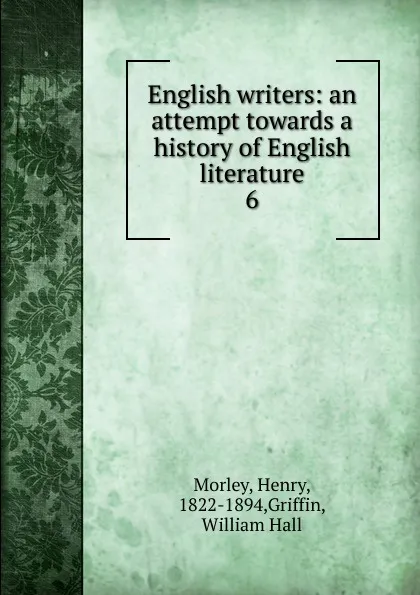 Обложка книги English writers, Henry Morley
