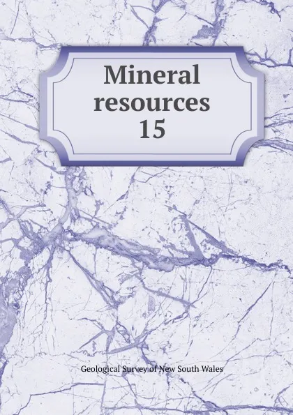 Обложка книги Mineral resources, Geological Survey of New South Wales