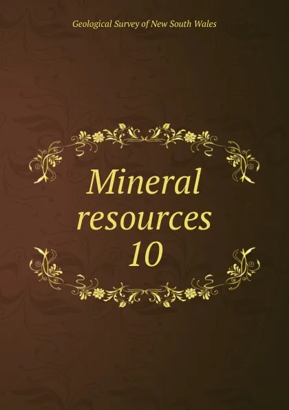 Обложка книги Mineral resources, Geological Survey of New South Wales