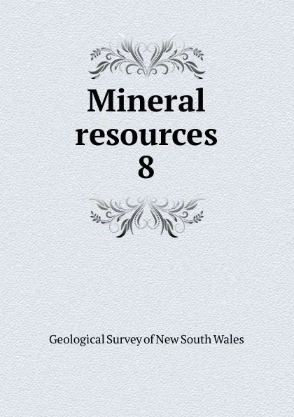 Обложка книги Mineral resources, Geological Survey of New South Wales