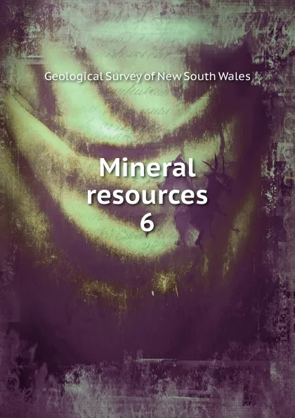 Обложка книги Mineral resources, Geological Survey of New South Wales