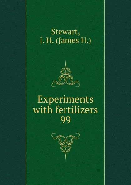 Обложка книги Experiments, James H. Stewart