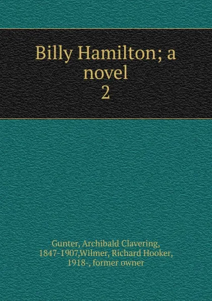 Обложка книги Billy Hamilton, Gunter Archibald Clavering