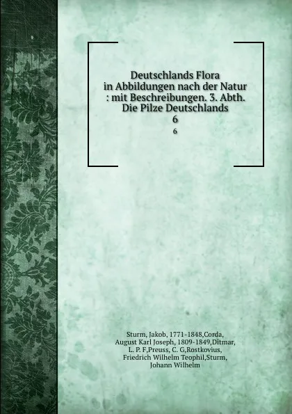 Обложка книги Deutschlands Flora in Abbildungen nach der Natur, Jakob Sturm