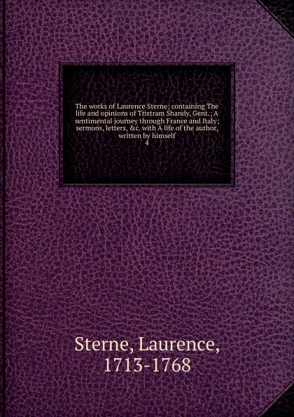 Обложка книги The works of Laurence Sterne, Sterne Laurence