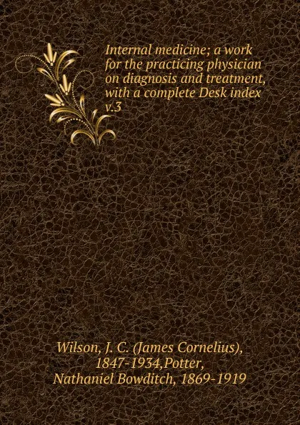 Обложка книги Internal medicine, James Cornelius Wilson