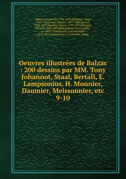 Обложка книги Oeuvres illustrees de Balzac, Honoré de Balzac