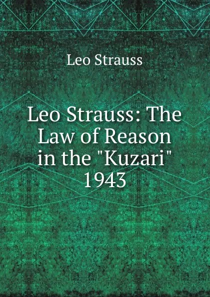 Обложка книги Leo Strauss, Leo Strauss