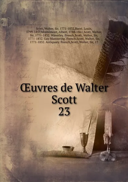 Обложка книги Oeuvres de Walter Scott, Walter Scott