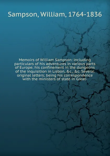 Обложка книги Memoirs of William Sampson, William Sampson