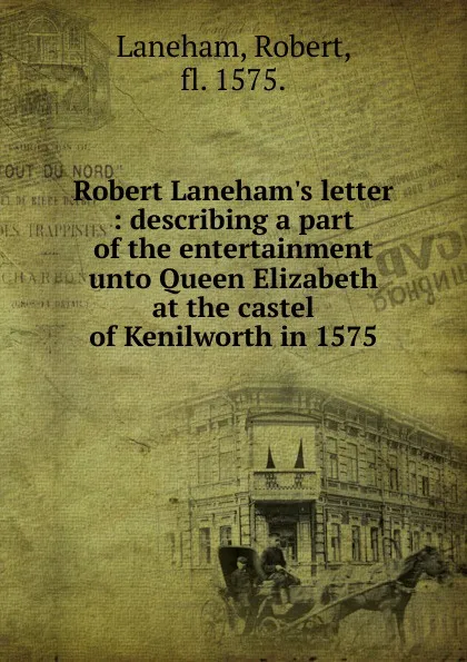 Обложка книги Robert Laneham.s letter, Robert Laneham