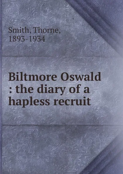 Обложка книги Biltmore Oswald, Thorne Smith