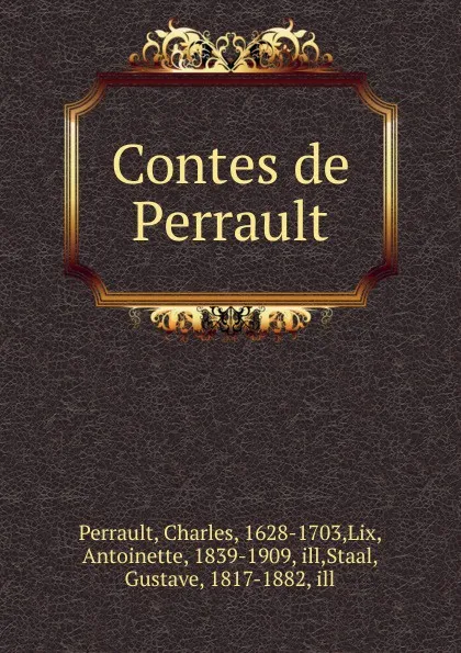 Обложка книги Contes de Perrault, Charles Perrault