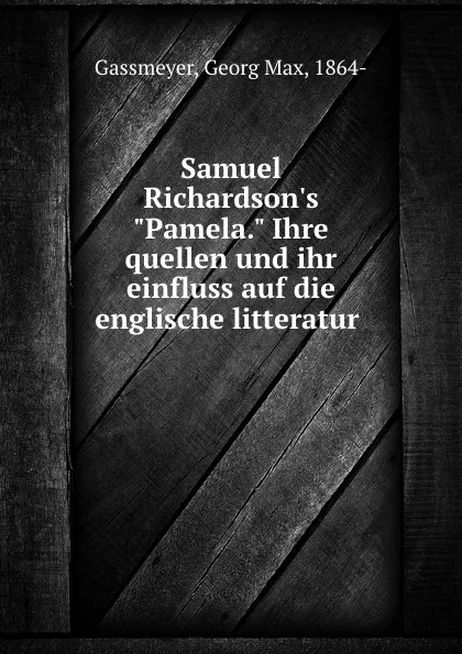 Обложка книги Samuel Richardson.s 