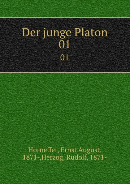 Обложка книги Der junge Platon, Ernst August Horneffer