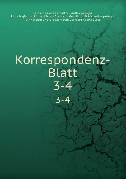 Обложка книги Korrespondenz-Blatt, Deutsche Gesellschaft für Anthropologie