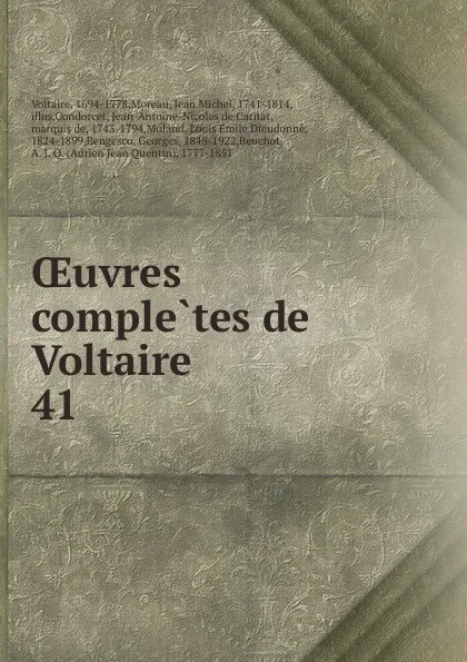 Обложка книги Oeuvres completes de Voltaire, Moreau Voltaire