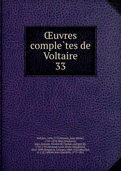 Обложка книги Oeuvres completes de Voltaire, Moreau Voltaire