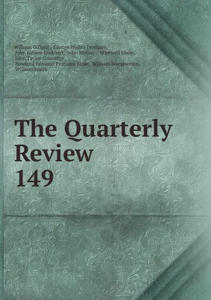 Обложка книги The Quarterly Review, William Gifford