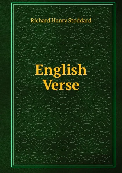 Обложка книги English Verse, Stoddard Richard Henry
