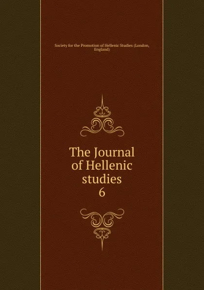 Обложка книги The Journal of Hellenic studies, London