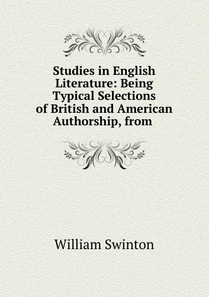 Обложка книги Studies in English Literature, William Swinton