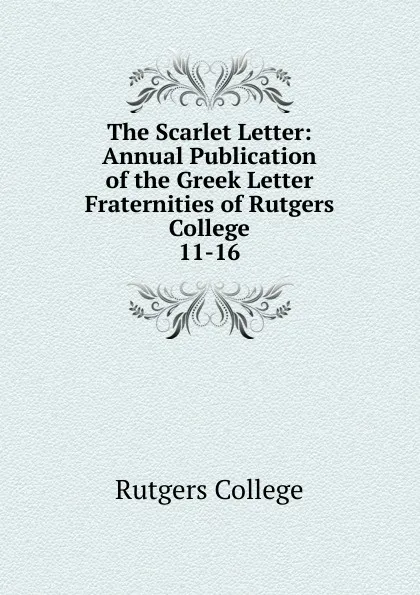 Обложка книги The Scarlet Letter, Rutgers College