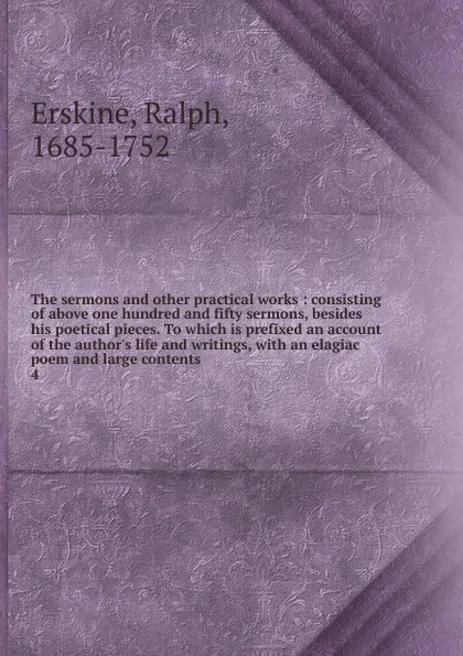 Обложка книги The sermons. And other practical works, Ralph Erskine