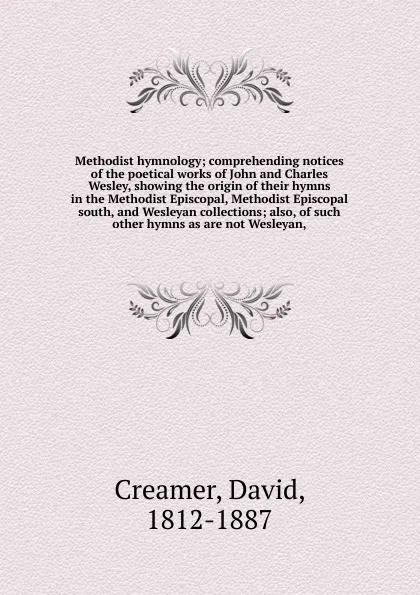 Обложка книги Methodist hymnology, David Creamer