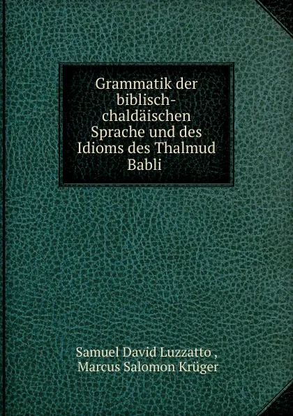 Обложка книги Grammatik der biblisch-chaldaischen Sprache und des Idioms des Thalmud Babli, Samuel David Luzzatto