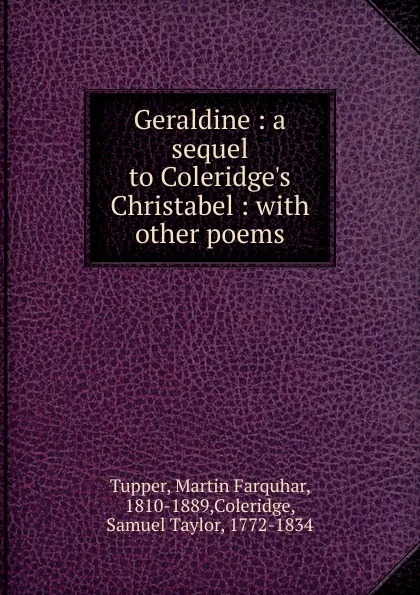 Обложка книги Geraldine, Martin Farquhar Tupper