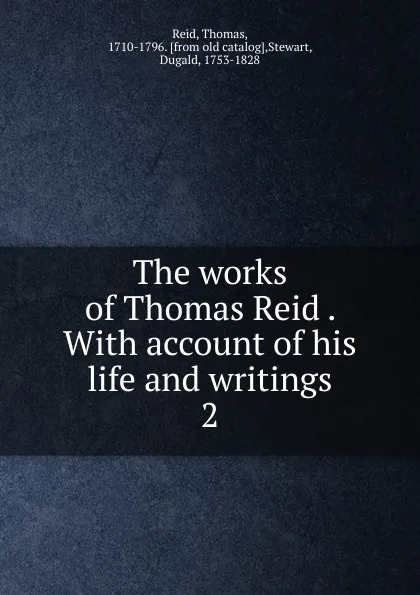 Обложка книги The works of Thomas Reid, Thomas Reid