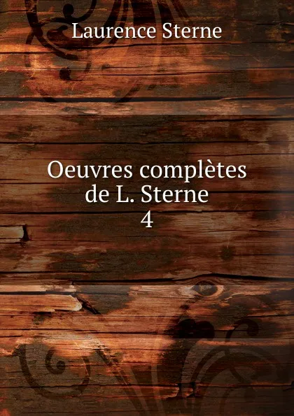 Обложка книги Oeuvres completes de L. Sterne, Sterne Laurence