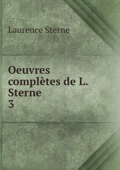 Обложка книги Oeuvres completes de L. Sterne, Sterne Laurence