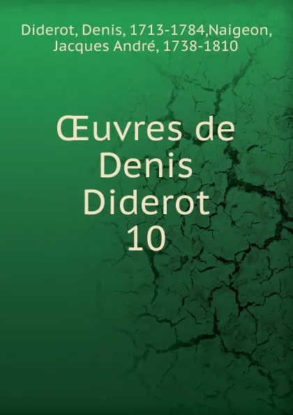 Обложка книги Oeuvres de Denis Diderot, Denis Diderot