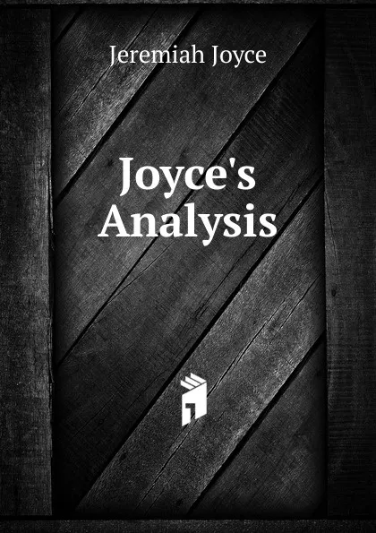 Обложка книги Joyce.s Analysis, Jeremiah Joyce