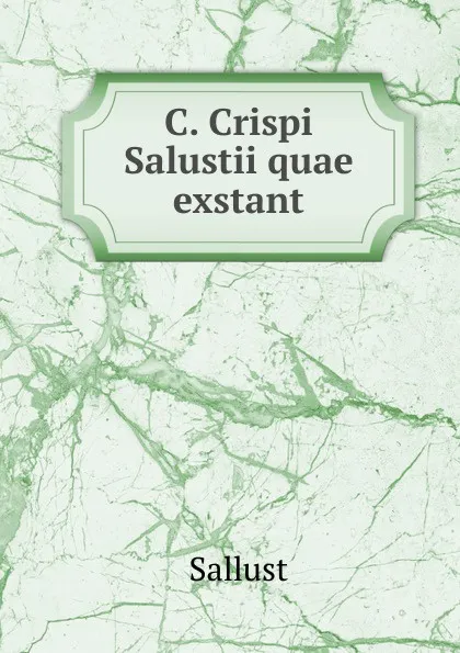 Обложка книги C. Crispi Salustii quae exstant., Sallust