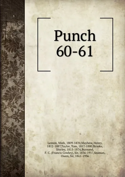 Обложка книги Punch. 60-61, Mark Lemon