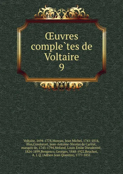 Обложка книги OEuvres completes de Voltaire. 9, Moreau Voltaire