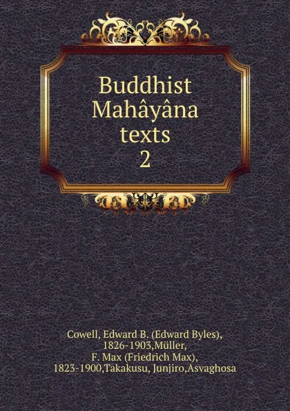 Обложка книги Buddhist Mahayana texts. 2, Edward Byles Cowell