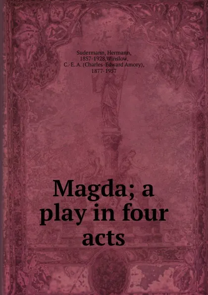 Обложка книги Magda; a play in four acts, Sudermann Hermann