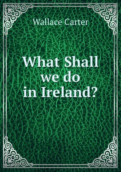Обложка книги What Shall we do in Ireland., Wallace Carter