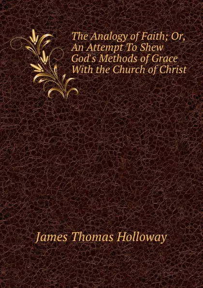 Обложка книги The Analogy of Faith; Or, An Attempt To Shew God.s Methods of Grace With the Church of Christ, James Thomas Holloway