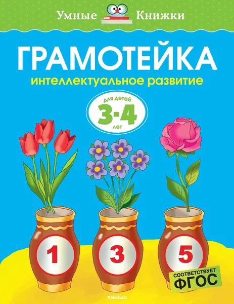 Обложка книги Грамотейка. Интеллектуальное развитие детей 3-4 лет, Земцова Ольга; Шеварев Николай