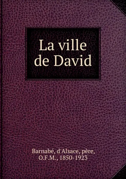 Обложка книги La ville de David, d'Alsace Barnabé