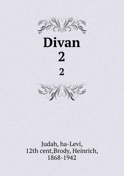 Обложка книги Divan. 2, ha-Levi Judah