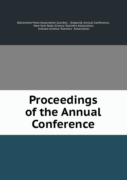 Обложка книги Proceedings of the Annual Conference, London