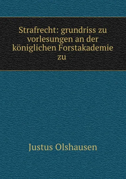 Обложка книги Strafrecht: grundriss zu vorlesungen an der koniglichen Forstakademie zu ., Justus Olshausen