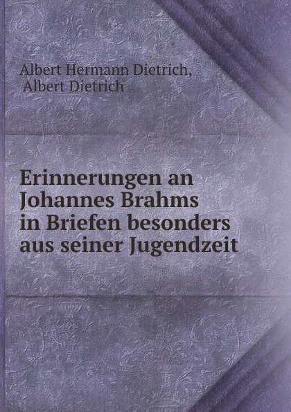 Обложка книги Erinnerungen an Johannes Brahms in Briefen besonders aus seiner Jugendzeit, Albert Hermann Dietrich