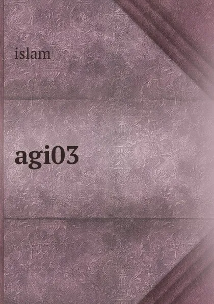 Обложка книги agi03, Islam
